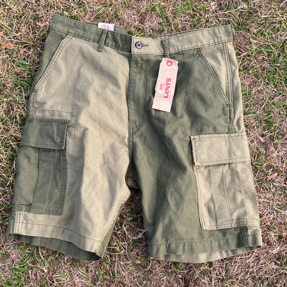 Levi's Olive Cargo Shorts for Men